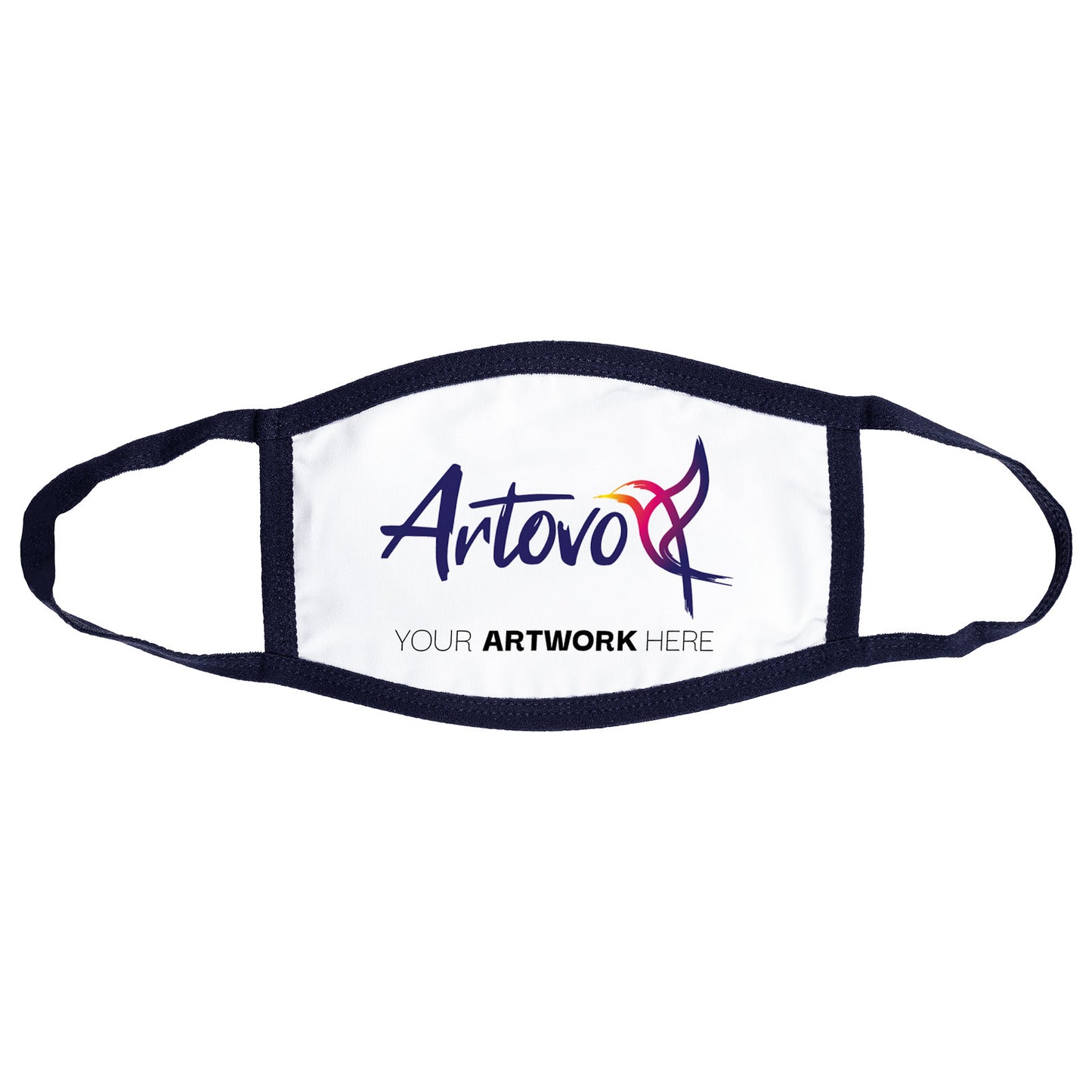 UK Made Print On Demand Artovo Face Mask With Elasticated bands