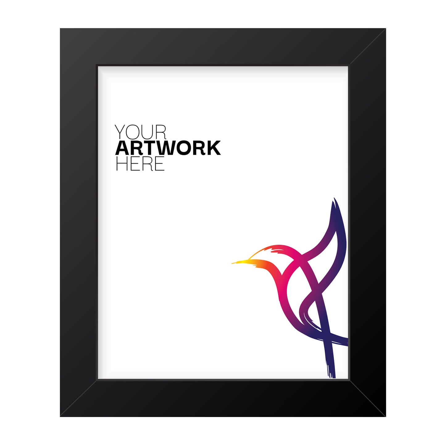 UK Made Print On Demand Black Framed Semi Gloss Fine Art Poster Print